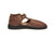Brown T-strap Handmade Leather Shoes by Aurora Shoe Co. - side profile