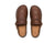 Brown Middle English Handmade Leather shoes by Aurora Shoe Co. - Top down, white background.