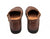 Brown Middle English Handmade Leather shoes by Aurora Shoe Co. - back view, white background.