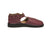 Burgundy T-strap Handmade Leather Shoes by Aurora Shoe Co. - Side Profile view