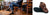 Brown North Pacific boots stacked on white background, next to man sitting in coffee shop, wearing blue jeans and wearing Brown Leather North Pacific Handmade Leather shoes by Aurora Shoe Co.