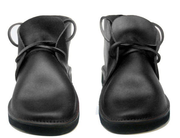 Black North Pacific Handmade Leather boots by Aurora Shoe Co. - Front View