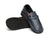 Navy Middle English Handmade Leather shoes by Aurora Shoe Co. - Stacked, white background.